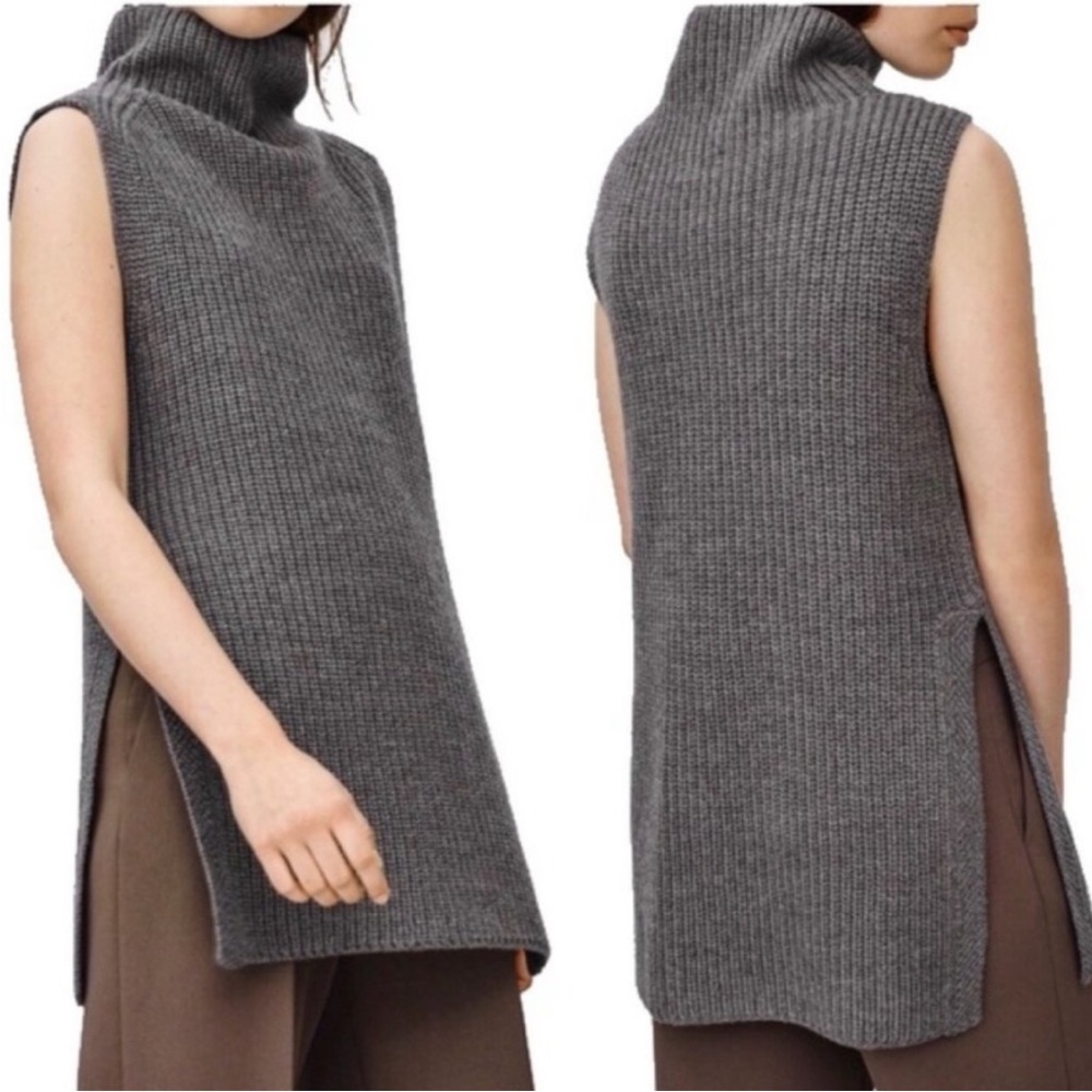 Wilfred Italian Wool Sweater Tank XS Gray Contemporary Minimalist